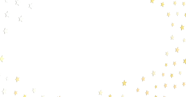 Kutlama tasarımı için beyaz arka planda altın yıldızlar