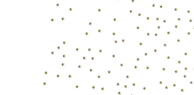 Kutlama tasarımı için beyaz arka planda altın yıldızlar