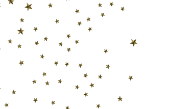 Altın Yıldız Konfeti Şenlik Tasarımları için Beyaz Arkaplan üzerine serpiştirildi