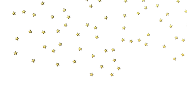 Dekorasyon için Beyaz Arkaplana Altın Yıldız Dağılmış