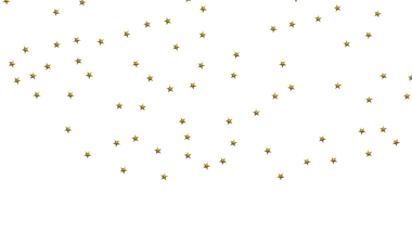 Beyaz arka planda parıldayan altın yıldızlar, şenlikli ve zarif tasarım