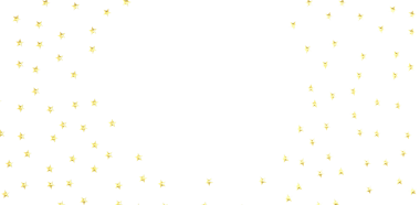 Şenlik tasarımı için beyaz arka planda altın yıldız konfetisi.