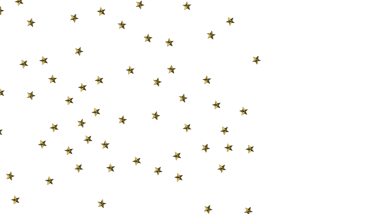 Kutlama tasarımı için beyaz arka planda altın yıldızlar