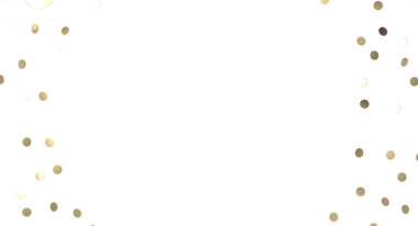 Kutlamalar ve Tatiller İçin Beyaz Arkaplanda Altın Konfeti Düzenlemesi
