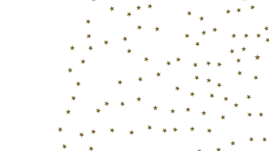 Beyaz arkaplanda izole edilmiş altın yıldız deseni, göksel şenlik tasarımı