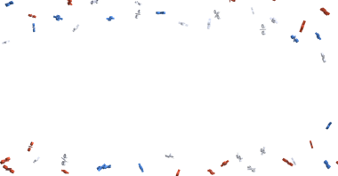 Kutlama Arkaplanı: Kırmızı Beyaz ve Mavi Yüzen Soyut Semboller