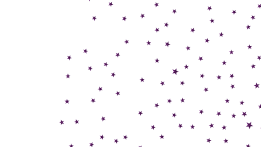Kutlamalar ve tasarım için beyaz zemin üzerinde soyut mor yıldız konfetisi