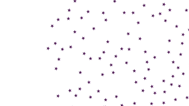 Tasarım ve dekor için beyaz arkaplana saçılmış mor yıldızlar