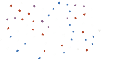 Beyaz Arkaplanda Soyut Renkli Yıldızlar: Kutlama ve Neşe Konsepti