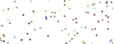 Renkli Yıldız Konfeti Kutlama İçin Beyaz Arkaplana Dağılmış