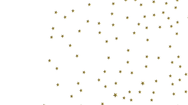 Kutlama ve Neşe İçin Beyaz Arkaplana Altın Yıldızlar Dağıldı