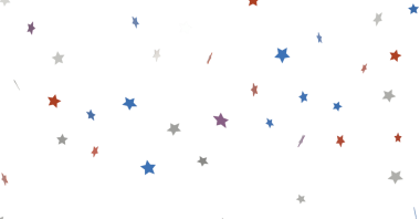 Beyaz Arkaplanda Renkli Yıldız Konfeti: Kutlama Dekorasyonu