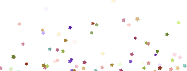 Kutlama ve Neşe İçin Beyaz Arkaplanda Renkli Yıldız Konfeti