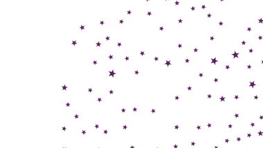 Beyaz üzerine soyut yıldız desenli Mor Yıldızlı Gece Gökyüzü