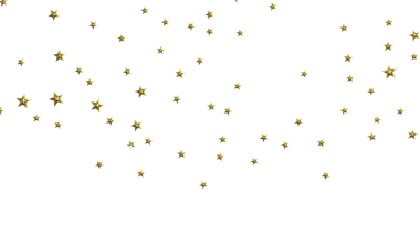 Beyaz Arkaplanda Altın Yıldız Konfeti: Kutlama ve Neşe