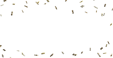 Altın Konfeti Beyaz Arkaplan 'a Karşı Düşüyor Kutlama Tasarımı