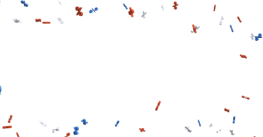 Yüzde İşaretleri Konfeti: Kırmızı Beyaz ve Mavi Yüzen