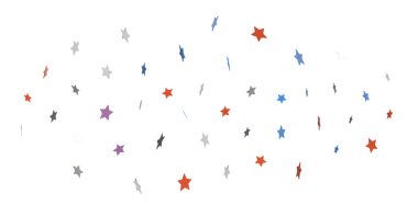 Renkli Yıldız Konfeti Kutlama İçin Beyaz Arkaplanda Düşüyor