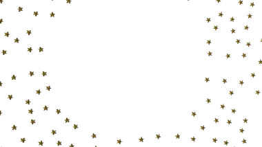 Kutlama tasarımı için beyaz arka planda altın yıldızlar