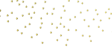 Kutlamalar ve Şenlik Tasarımları İçin Beyaz Arkaplana Karşı Altın Yıldız Konfeti Şablonu