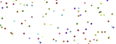 Renkli Yıldız Konfeti Kutlama İçin Beyaz Arkaplana Dağılmış
