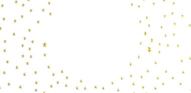 Altın yıldız konfetileri tasarım ihtiyaçları için beyaz arka plana saçıldı