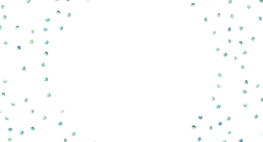 Beyaz Arkaplanda Işıldayan Mavi ve Yeşil Yıldız Konfeti