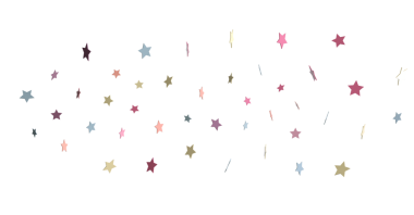Kutlama için Beyaz Arkaplanda Renkli Yıldız Konfeti