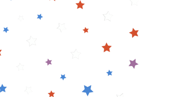 Beyaz Arkaplana Karşı Vatansever Renklerdeki Soyut Yıldızlar