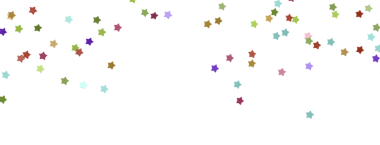 Beyaz Arkaplanda Renkli Yıldız Konfeti: Kutlama Kavramı