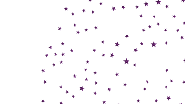 Dekorasyon için Beyaz Arkaplana Dağıtılmış Mor Yıldızlar