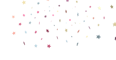 Beyaz Arkaplanda Kutlama İçin Soyut Renkli Yıldızlar Konfeti