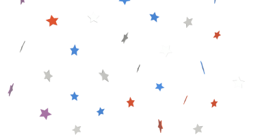 Beyaz Arkaplanda Soyut Yıldızlar Konfeti: Kutlama Kavramı