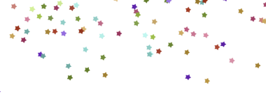 Kutlama ve Neşe İçin Beyaz Arkaplanda Renkli Yıldız Konfeti