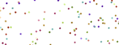 Beyaz arkaplan üzerinde renkli yıldız şekilleri