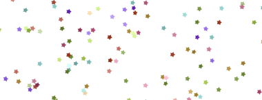 Renkli Yıldız Konfeti Kutlama İçin Beyaz Arkaplana Dağılmış