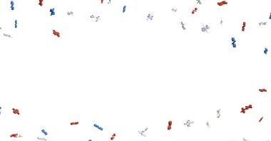 Beyaz Arkaplana Düşen Kırmızı Beyaz ve Mavi Yüzde Sembolleri