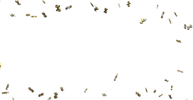 Beyaz arkaplan ve mali konsepte karşı altın rengine düşen yüzde sembolleri