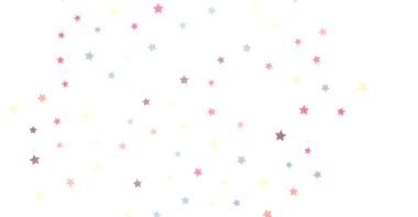 Beyazın renkli yıldız arkaplanı. Şenlikli ve eğlenceli tasarım.