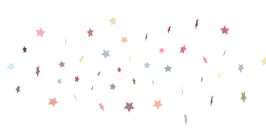 Beyaz Arkaplanda Renkli Düşen Yıldızlar: Kutlama ve Neşe