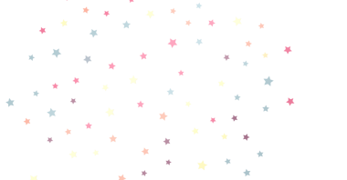 Beyaz Arkaplanda Renkli Pastel Yıldızları: Kutlama ve Dekor
