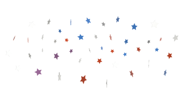 Beyaz Arkaplanda Soyut Renkli Yıldızlar: Şenlikli ve Vatansever Tasarım