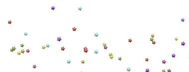 Kutlama ve Neşe İçin Beyaz Arkaplanda Renkli Yıldız Konfeti