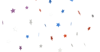 Renkli Yıldız Konfeti Kutlama İçin Beyaz Arkaplanda Düşüyor