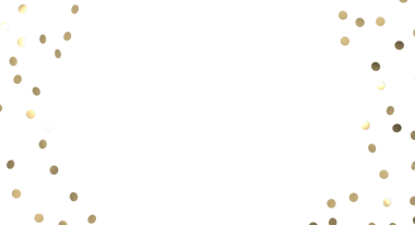 Kutlama için beyaz arka planda altın konfeti noktaları