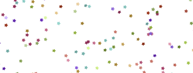 Beyaz arkaplan üzerinde renkli yıldız şekilleri