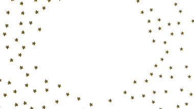 Altın Yıldız Konfeti Tatil Dekorasyonu için Beyaz Arkaplanda Serpiştirildi