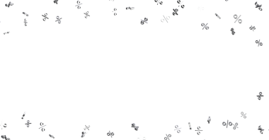 Beyaz Arkaplana Düşen Yüzde Sembolleri: Finans ve İndirim Kavramları