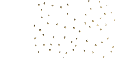 Kutlama ve Neşe İçin Beyaz Arkaplanda Altın Yıldız Konfeti
