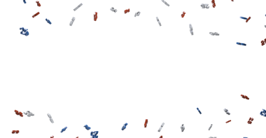 Kırmızı Beyaz ve Mavi Renkli Konfeti Düşen Animasyon